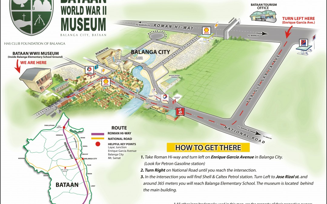 Bataan WWII Museum Location Map